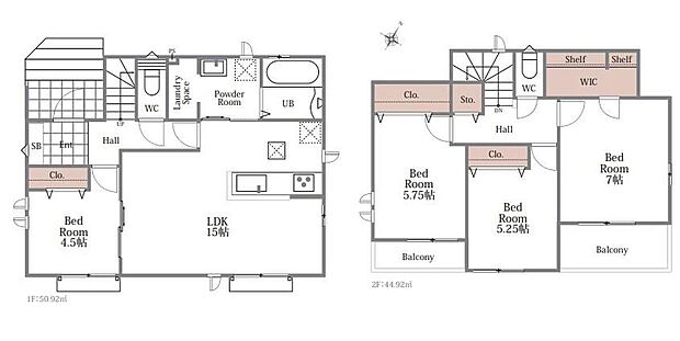 (A号棟)、4LDK、土地面積113.27m2、建物面積95.84m2