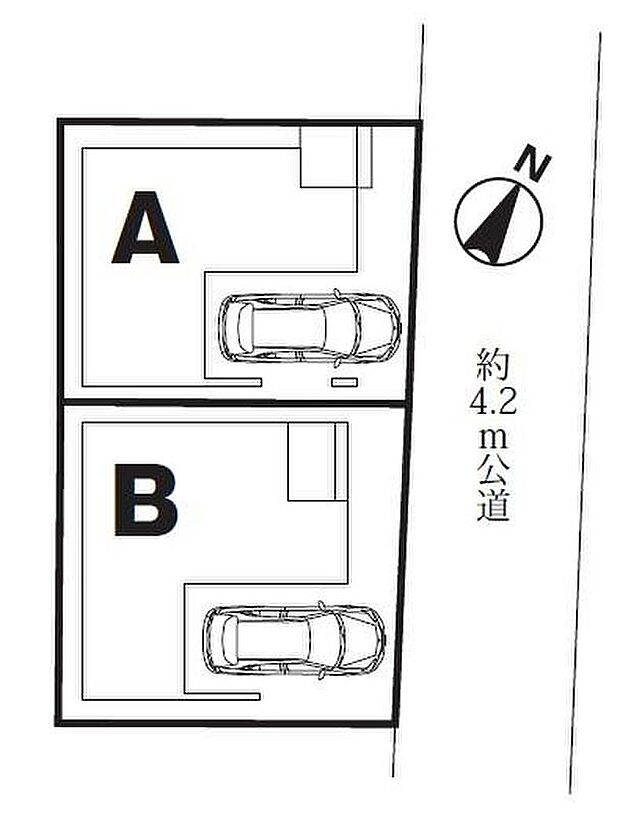 【全体区画図】整形地ですので土地を有効活用できますね!周辺は公園が点在し子育てにもおすすめの環境です♪