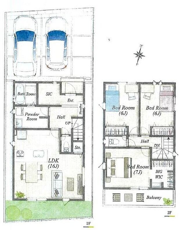 【3LDK】☆収納豊富なお住まい☆
玄関にはベビーカーやアウトドア用品の収納に最適なシューズインクローゼットを設置。主寝室となる７帖洋室は大容量ウォークインクローゼット付き！