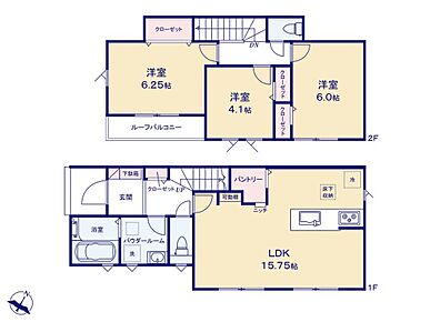 ☆高級感のある内装☆
折下天井・アクセントクロスを配したスタイリッシュな印象のLDKです♪ホームパーティのお客様が増えても、これだけ広いリビングなら大丈夫♪お客様をお招きするのが楽しみになりますね。 