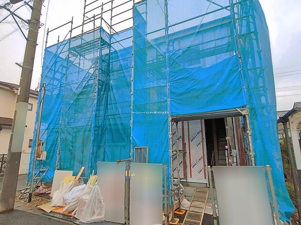 【現地外観写真】『１号棟』
住宅性能評価で耐震等級３（最高等級）を取得！お客様を守る大切な住宅だからこそ、第三者の検査を受けて安心して住んでいただける住宅をご案内させて頂きます。