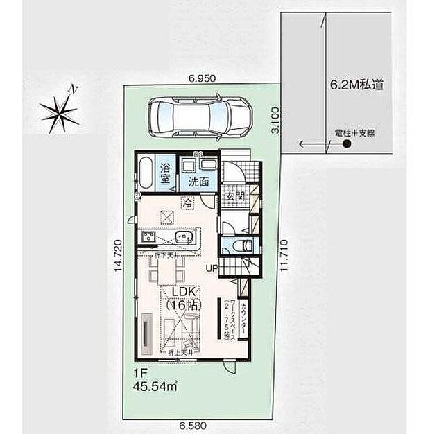 【全体区画図】カースペース完備!邸宅周辺はお買い物施設が充実し、暮らしやすい環境です。