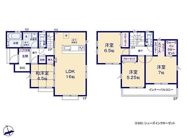 【4LDK】☆全居室南向き☆
敷地の広さを活かして全居室を南向きに配置。大きな窓を設けていますので、お部屋のすみずみまでたっぷり陽射しを取り込めます♪