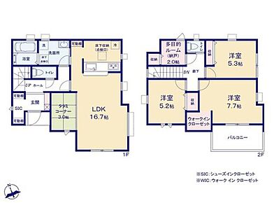 ☆リビングに畳コーナー付き☆
キッチンからも目が届きやすく、小さいお子様の遊び場やおむつ替えスペースとして、休日のお昼寝スペースとしても重宝する、畳コーナー付きのプランです。 