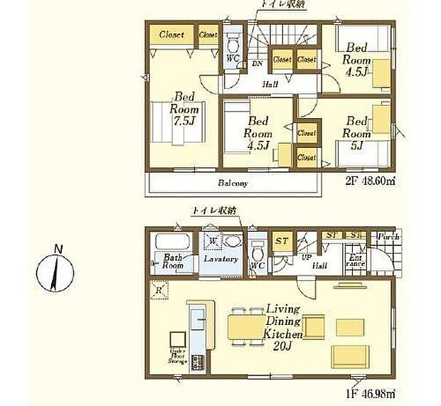 【4LDK】☆20帖LDK☆
ワンフロアタイプのLDKはソファを置いてもゆとりの広さ!ご家族でおくつろぎいただけます。水回り集中設計で家事動線も良好です!