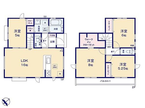 【4LDK】☆リビングイン階段仕様☆
帰宅したら家族が必ず顔を合わせて欲しい。そんな思いをこめたリビングイン階段。毎日大切な家族とのコミュニケーションがとれる家族想いの間取りです。