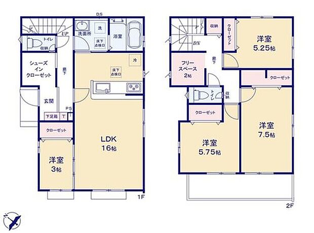 【4LDK】☆広々シューズクローク☆
ベビーカーやお子様の三輪車、外で使うおもちゃなど汚れた物はそのままシューズクロークへ♪玄関周りもすっきり清潔に保てます。