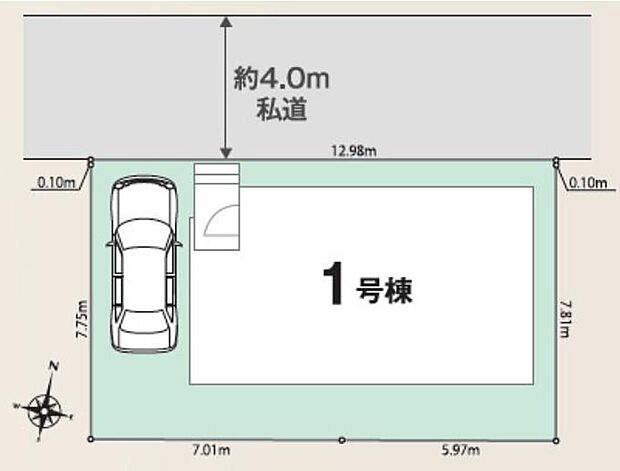 【全体区画図】間口が広めの整形地で、敷地を有効活用できます！周辺は第一種低層住居専用地域で落ち着いた住宅街です。