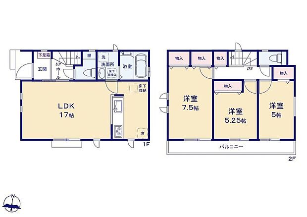 【3LDK】☆全居室南向き☆陽射しが渡る全居室南東向きレイアウト♪おうちのどこにいても明るく気持ちよく過ごせます。