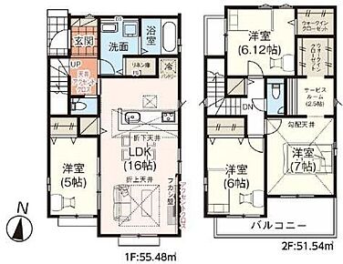 ☆LDK横洋室付きプラン☆リビングと洋室の間の引き戸を開ければ２１帖の大空間が広がります♪洋室は収納付きで、客間として、キッズコーナーとして、多用途におつかいいただけます。 