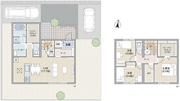 【【参考プラン】21-06号地】3170万円［税込］（太陽光発電4.06kW、蓄電池4.9kWh含む）※その他附帯工事（給排水電気引込、地盤補強、外構など）890万円［税込］が必要となります。 ※家具・エアコン・車は費用に含みません