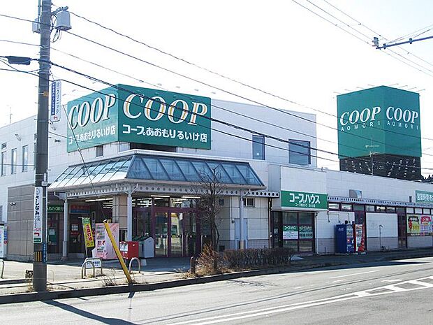 コープあおもりるいけ店:普段の買い出しに便利なショッピング施設。営業時間/9:00～21:30