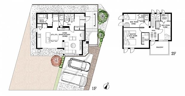 A棟間取図/記載の自動車は価格に含まれません