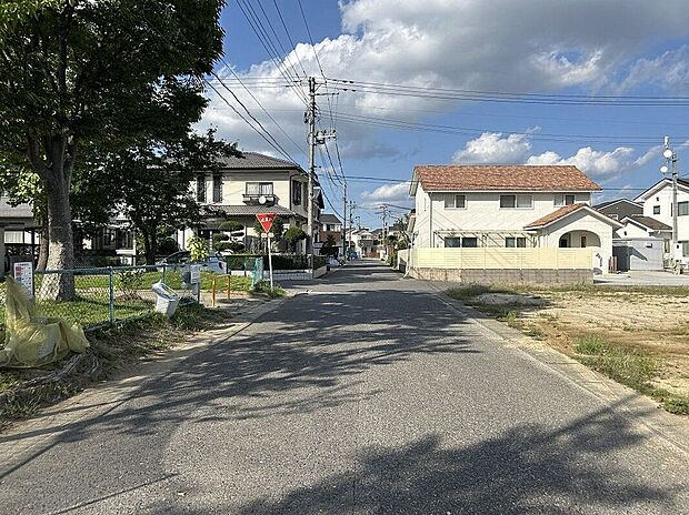 区画1:西側道路(南側より撮影)2025年9月撮影
