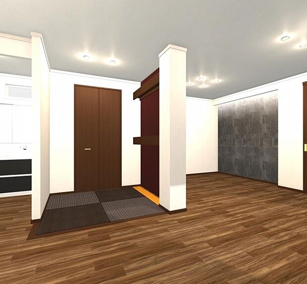 【A棟完成予想図】図面をもとに描き起こしたもので実際とは多少異なります。家具・家電・小物は配置例を示したもので販売価格には含まれません。