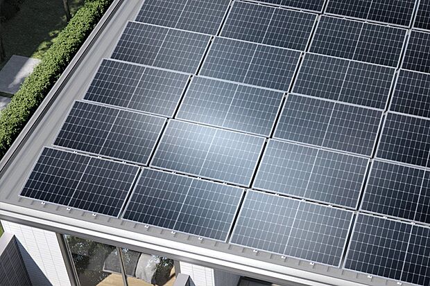 【発電・温水設備】ソーラー発電で月々の光熱費が抑えられます。テレワークで自宅の電力消費が増えても安心。自宅で電気を作って暮らすエコな暮らしをサポート※メーカーのモデルチェンジにより、形状が変更となる場合があります。