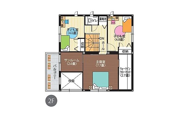 サンルームがあるので、雨の日や花粉の季節も安心♪