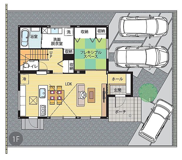 SHP立花(6)号地1階間取り図