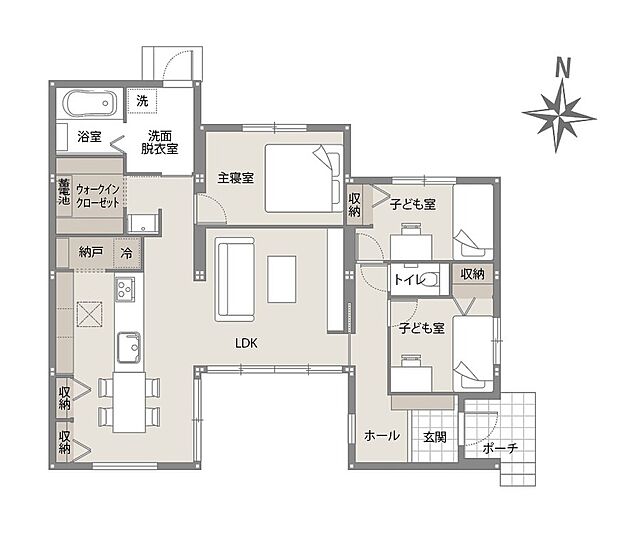 【３LDK＋S】1階平面図拡大図