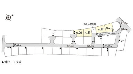 ※図面を基に書き起こしたもので、実際とは異なる場合があります。異なる場合は現況を優先とさせていただきます。
※方位記号は若干の差異を生じる場合があります。 