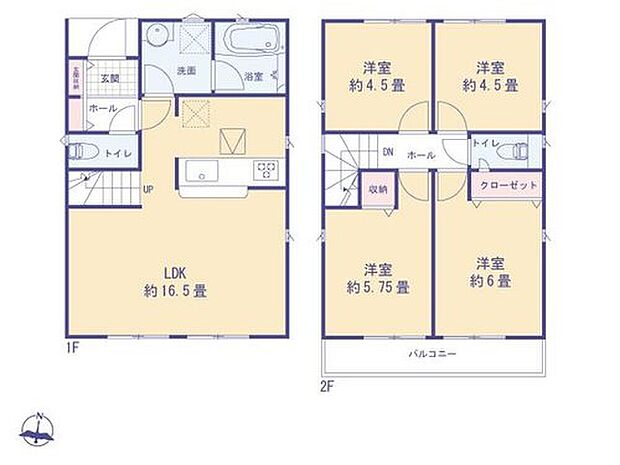 (1号棟)、価格6390万円、4LDK、土地面積111.91m2、建物面積81m2