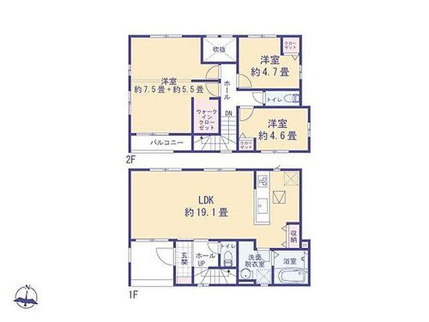 (1号棟)、価格6999万円、3LDK、土地面積118.11m2、建物面積96.07m2