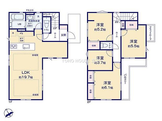 6299万円、4LDK、土地面積118.23m2、建物面積94.4m2