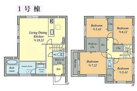 １号棟間取図 