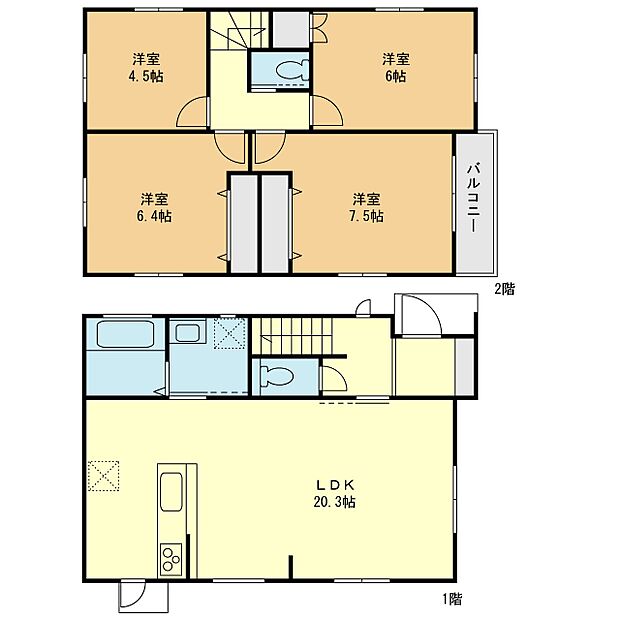 【4LDK】11号棟間取図
