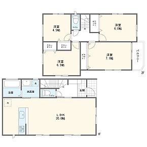 B1号棟間取図 