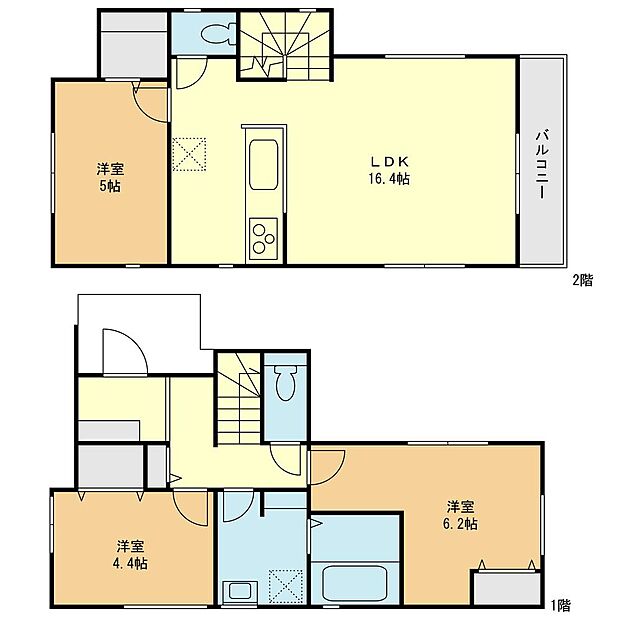【3LDK】1号棟間取図