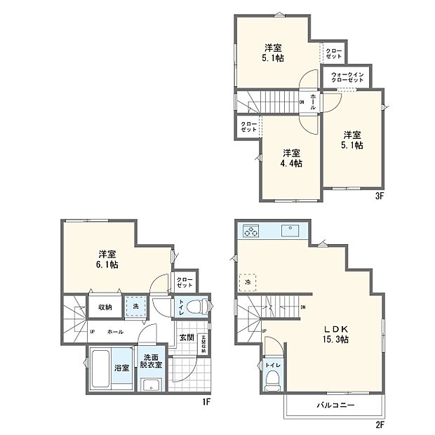 【4LDK】C号棟間取図