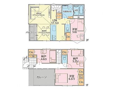 間取図(1号棟) 