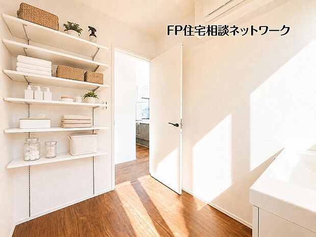 【収納】本画像はAIがCGで家具・家電等を作成しており、実際の現地に家具・家電等は設置されておりません。また、販売価格には含まれておりません。