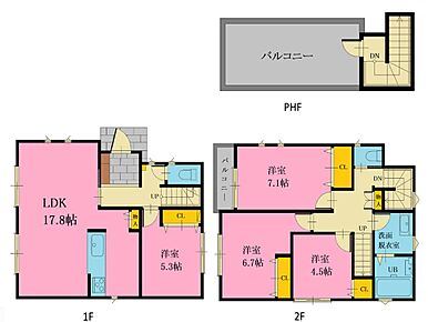 間取図(1号棟) 