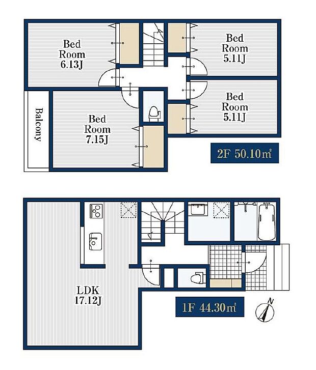 【区画図+建物プラン例】1区画参考プラン:4LDK/建物面積94.40m2/建物価格1380万円