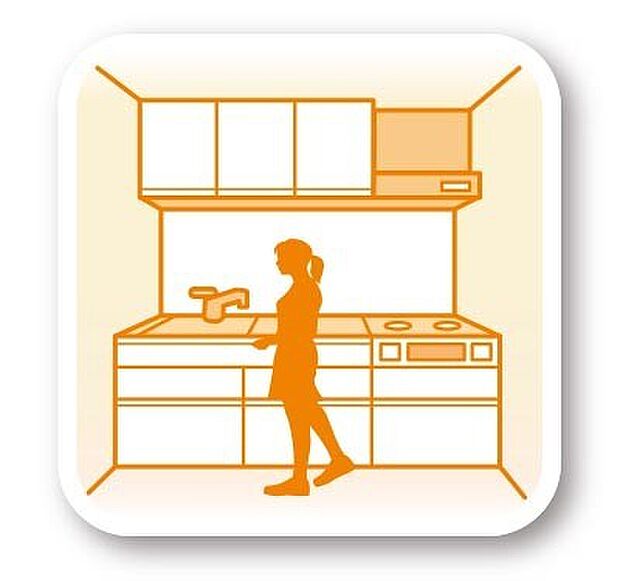 【システムキッチン】毎日のお料理を快適に！ 機能的なシステムキッチンで、作業効率が大幅アップ！三ツ口コンロや広い調理スペースで、本格的な料理もスムーズに。デザイン性も高く、おしゃれな空間で快適なキッチンライフ♪