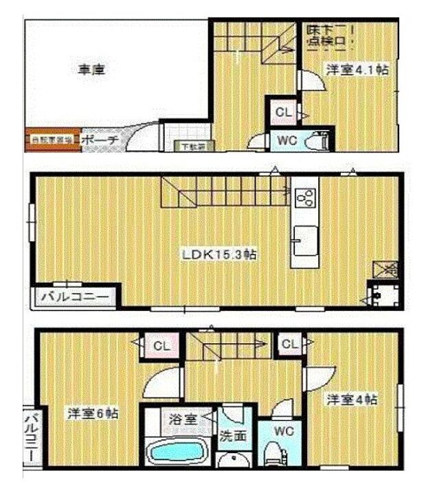 【3LDK】2号棟