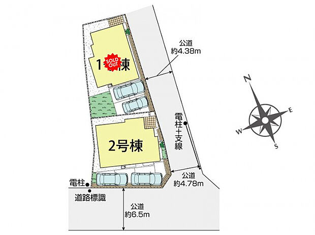 稲城市東長沼2棟 区画図
