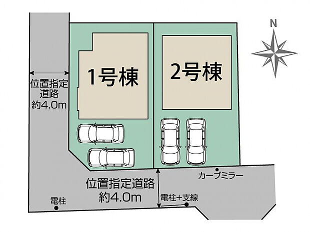 小平市鈴木町1丁目2棟 区画図
