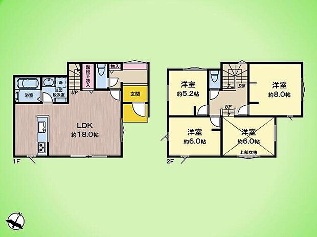 (B号棟)、価格4280万円、4LDK、土地面積106.11m2、建物面積99.36m2
