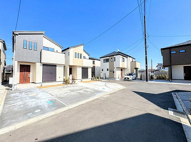 【現地外観写真】長くお住まいいただくお家、住み始めの快適さや豊かさはもちろん、未来まで考えた家づくりをめざしています。