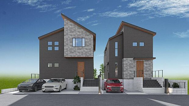 ◇◆完成予想パース◆◇
長期優良住宅認定の新築分譲。22帖超の広々LDKにスケルトン鉄骨階段、並列2台のカースペースで暮らしもゆったり快適。