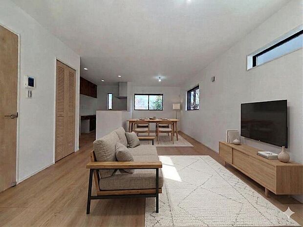 ◇◆リビング◆◇
家族が集まるLDKは、広々とした開放的な空間。※本画像はCGで作成しており、実際に現地に家具は置かれておりません。また、価格に家具は含まれておりません。