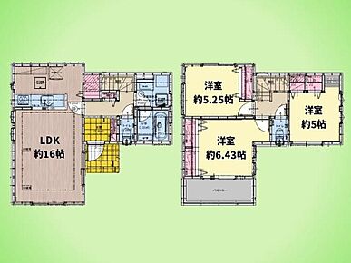 約16帖の広々としたLDKは、家族が自然と集まる住まいの中心。ゆとりある空間設計で、家具の配置もしやすく、明るい光に包まれた開放感のあるリビングが実現します。 