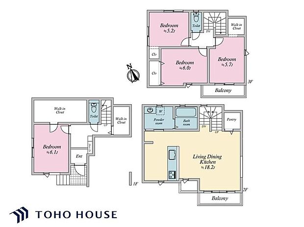 (1号棟)、価格5399万円、4LDK、土地面積71.12m2、建物面積112.12m2