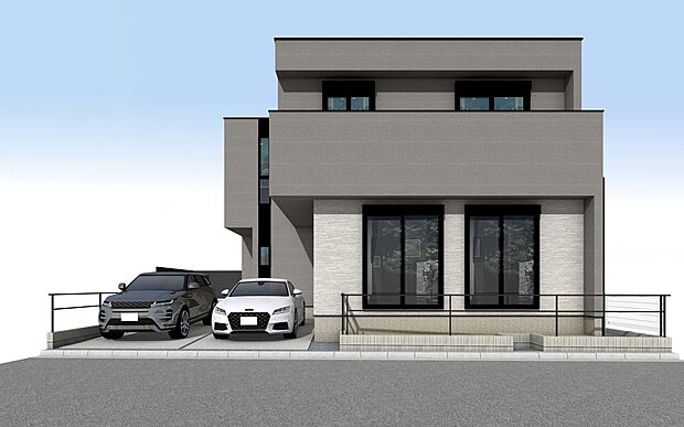 北区安井6期　外観パース
■未完成物件の為モデルハウスへのご案内も致します。お気軽に「0120-928-571」までお問合せ下さい！
