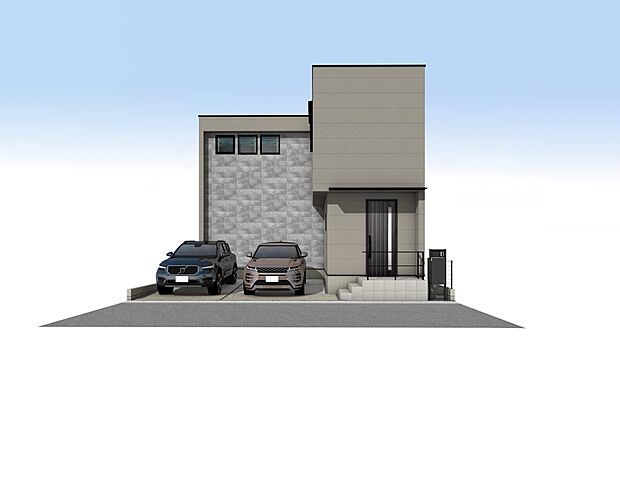 注文住宅から生まれたこだわりの住まい。アクセントのある外観、室内も洗練されたデザインで設計しています。間取りにもこだわり、目的ごとに分けられるよう収納スペースを各所に配置しています。