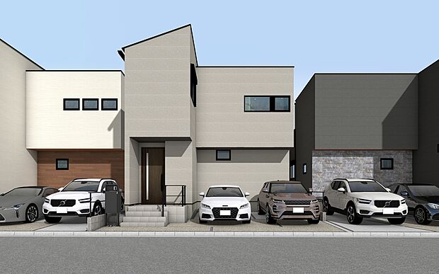 一宮市新生の家1期 外観パース
■未完成物件の為モデルハウスへのご案内も致します。お気軽に「0120-928-571」までお問合せ下さい!