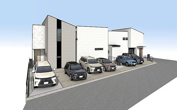 守山区城土町の家2期 外観パース 右:A号棟、中央:B号棟、左:C号棟
未完成物件のため、モデルハウスへのご案内も致します!
お気軽に「0120-776-133」へご連絡下さい。